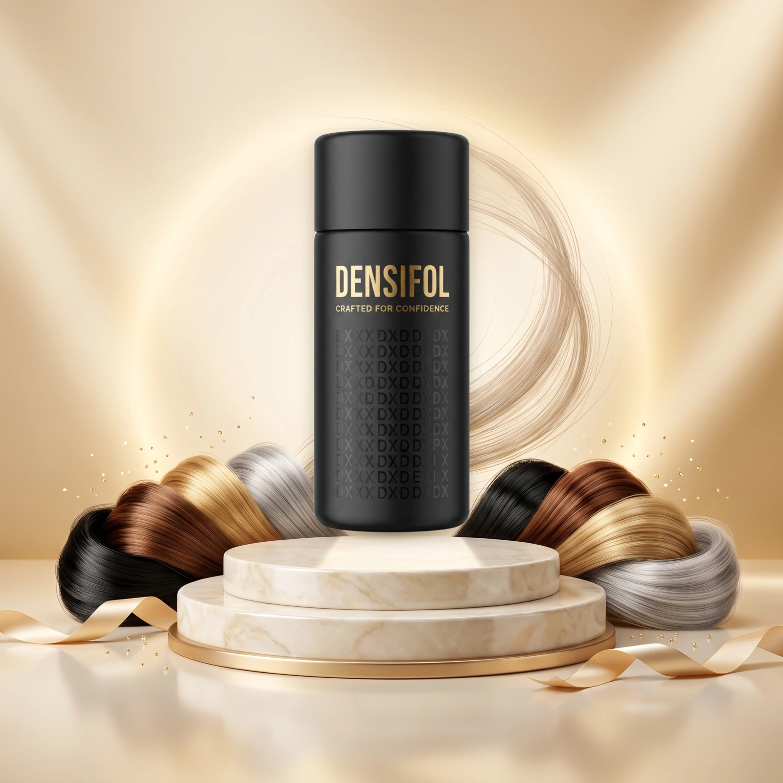 Densifol keratin hair fibres with the ten shades