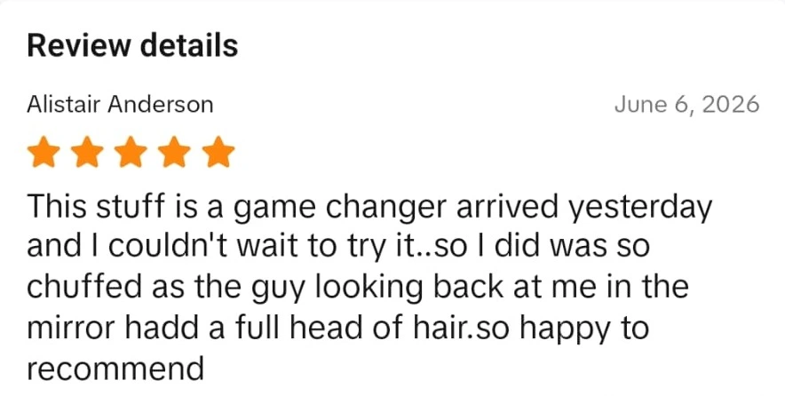 Densifol customer review from TikTok Shop