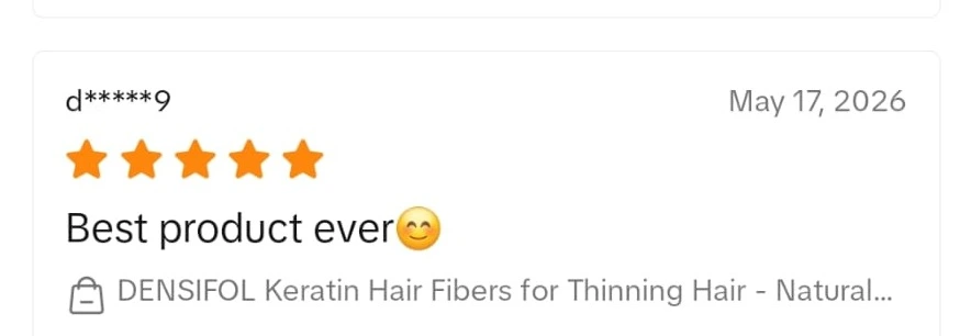 Densifol customer review from TikTok Shop